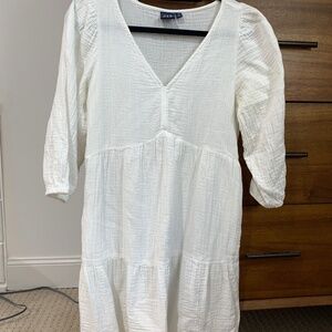 Gap white gauze dress